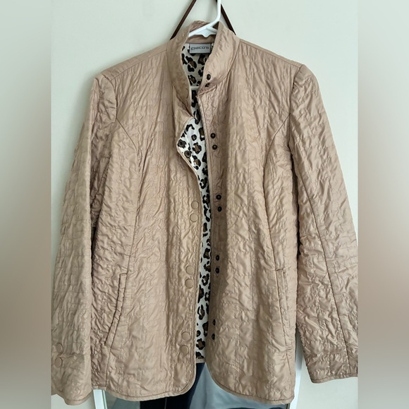 Chico's Quilted Utility Jacket in Light Brown - Picture 2 of 14